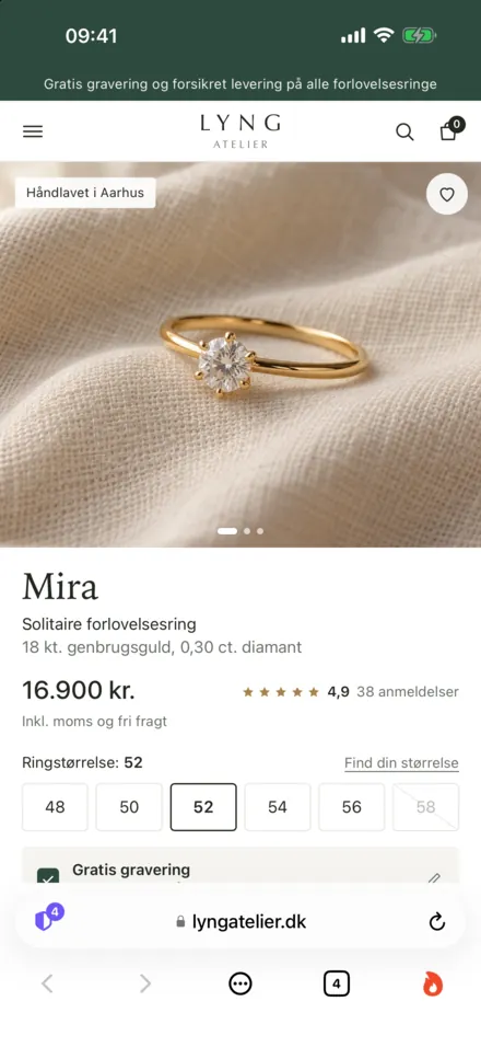 Sporløs på iPhone: Bare siden. Intet bliver gemt.