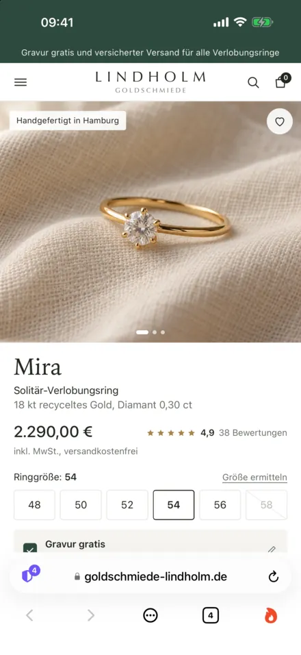 Sporløs auf dem iPhone: Nur die Seite. Nichts bleibt.