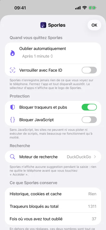 Sporløs sur iPhone: Votre moteur de recherche, votre délai